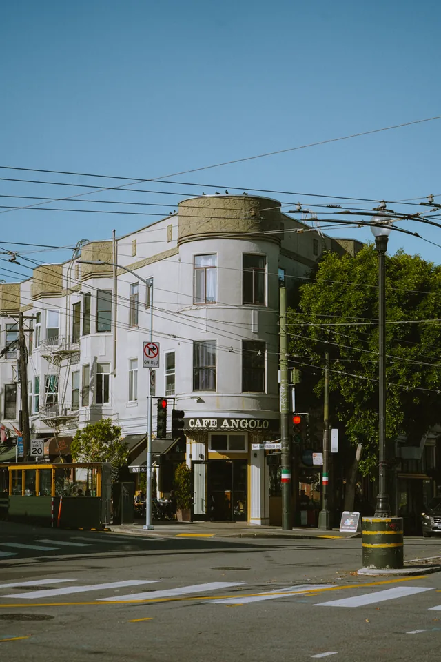At the corner