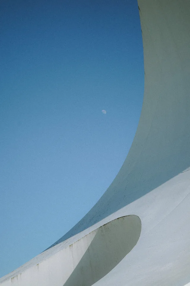 A curve against the sky
