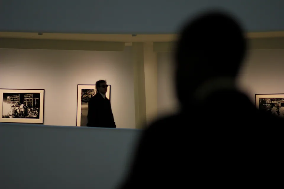 Looking, reflected